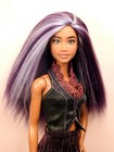 Barbie Doll Wig Size 4 Silky Viscose Ooak Custom Purple Lavender  202