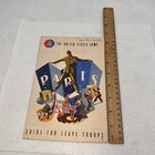 Us Army Wwii Folding Map Paris Soldier Gi Guide For Leave Troops Ww2 22 x17  Ww2