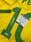 Hand Signed Autographed Pele Jersey Brazil Team Bas Coa
