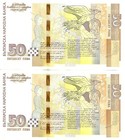 2019 Bulgaria 2x 50 Cam P-119c   P-125 Unc Consecutive