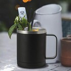 Coffee Mug With Handle lid  Stainless Steel Travel Tumbler Cup With Handle  12oz
