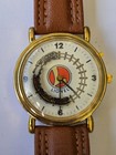 Vtg Lionel Collectible Train Watch Animated Motion Sound Coa Tin Brown Leather
