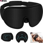 Travel 3d Eye Mask Adjustable Sleep Soft Padded Shade Cover Relax Blindfold Us