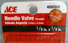 Ace Needle Valve   Straight   1 8   X 1 8      4050308   Fs