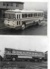 6 Vtg Photos Glued Scrapbook Photo Album Page Albion School Bus Japan Bus Train
