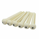 12 Pack Ivory Acoustic Guitar Bridge Pins Plastic String End Peg Fastener Holder