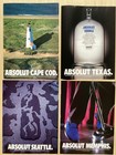 Lot Of 30 Absolut Ad Ads U s  Cities Places Travel Vail Adirondacks Roswell Etc
