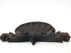 Antique Victorian Bronze Shell Overdoor Ornament Wall Plaque Embellishment 9 x5 
