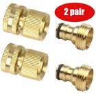3 4  Garden Hose Quick Connect Water Hose Fit Brass Female Male Connector Set Us