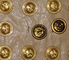 Ww2 Original German Navy 12mm Cap Buttons  kriegsmarine  1 Pair  For 1 Visor Cap