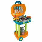 Pretend Play Bbq Grill Kids Dinner Playset With Sounds Lights Food Utensils