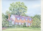 Custom House Portrait Hand Painted In  Watercolor From Your Photo  9x12   