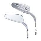 Chrome 8mm Rear View Side Mirrors Fit For Harley Touring Electra Road Glide King