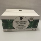 L  Tampons 100  Organic Cotton Core  Regular Unscented Compact 76 Count   New