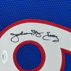 Framed Autographed signed Julius Erving Dr  J 35x39 Blue Jersey Jsa Coa  2
