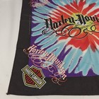 Vintage Harley Davidson Bandana Handkerchief Tie-dye 1980 s H D Shield Logo