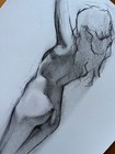 Original Charcoal Figure Drawing Signed Ooak Fine Art Study