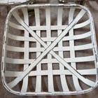 Tobacco Wood Woven Basket 16 14 X 16 14 X 3 54    Lot Of 3 Baskets Light Weight