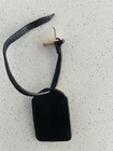Prada Luggage Id Tag  Black Leather   Gold Tone Buckle Vitello Shine
