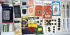 Lot Of Mixed  Sewing  Supplies  Zipper Needle Buttons Thread   More