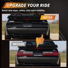 2pcs Smoked Lens Rear Tail Lights Brake Signal Lamps For 1987-1993 Ford Mustang