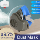 Safety Gas Mask Respirator Half Face Protect Painting Spray Facepiece   Filters