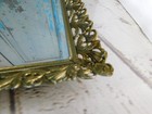 Vtg Mirror Tray Vanity Dresser Perfume Regency Gold Tone Filigree Mid Century