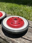 Vintage Pedal Car Wheels Pair Drive   Free Murray 7  W  Tires
