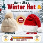 Christmas Santa Hat For Adults Kids Baby Thicken Soft Fur Xmas Holiday Hat