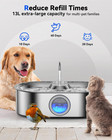 3 4gal Dog Water Fountain For Large Dogs  13l Stainless Steel Large Pet Fountain