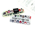 Zox   awesome Is My Middle Name   Silver Single Medium Wristband W card Nip