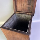 Antique Wine Cooler Cellerette Oak Wood With Metal Inside Box For Counter Top