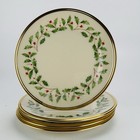 Lenox Holiday Dimension Collection Set Of 4 Bread   Butter Plates 6 5    Usa