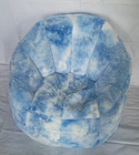 Big Joe Bean Bag Chair Soft Plush Blue Tie Dye 2 5 Ft Refillable Mint Condition