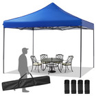 Gianna 10x10 Ft Pop Up Canopy Tent With Slant Legs And Carrying Bag  No Tariffs