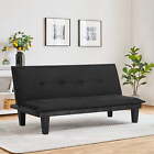 Faux Suede Convertible Futon Sofa Bed upholstered Futon Couch With 3 Adjustable