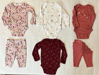 Nice 17 Pc Lot 0-3 3-6 Mo Baby newborn Girl Clothing-carter   s bodysuits pants