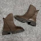 Vintage Foundry Juliette Hi-low Double Zipper Bootie Leather Ankle Boot Size 8