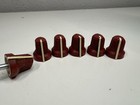  6  Vintage Fender Red Knob 80s 90s Guitar Amplifier Amp Knobs Hard To Find