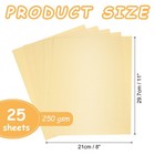 25 Pcs Shimmer Cardstock Paper  8 X 11 Inch White Gold Shimmer Paper Sheets