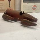 Vintage 1930   s Wyandotte Pressed Steel Red Streamlined Boat Tail Racer Car Toy