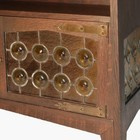 Antique Limbert School Arts   Crafts Oak Server With Amber Stained Glass C1910