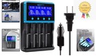 Smart Universal 18650 Battery Charger With Lcd Display   4 Ports     Safe Charging