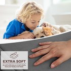 Grey Bathroom Rug Set Of 2 Memory Foam Bath Mat And U-shaped Contour Toilet R   