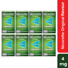 8 Pack Nicorette Gum Original Flavour Full Strenght 4mg 105 Piece