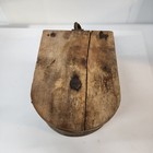 Large Antique Wood Metal Pulley 12 5  Tall X 9  Nautical Or Barn Decor 