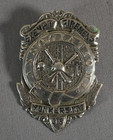Vintage Yonkers Ny New York Exempt Firemen   s Badge - Rare Antique Early