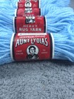 Vintage Aunt Lydia s Heavy Rug Yarn Lt Blue 5 Skeins 70 Yards Crochet Knitting