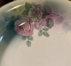 Royal Rudolstadt Hand Painted Antique Serving Bowl White  Pink Roses   Gold Edge