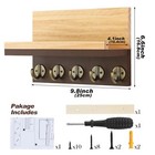 Key Holder For Wall With Shelf - Square Wood Mail Organizer And Rack With She   